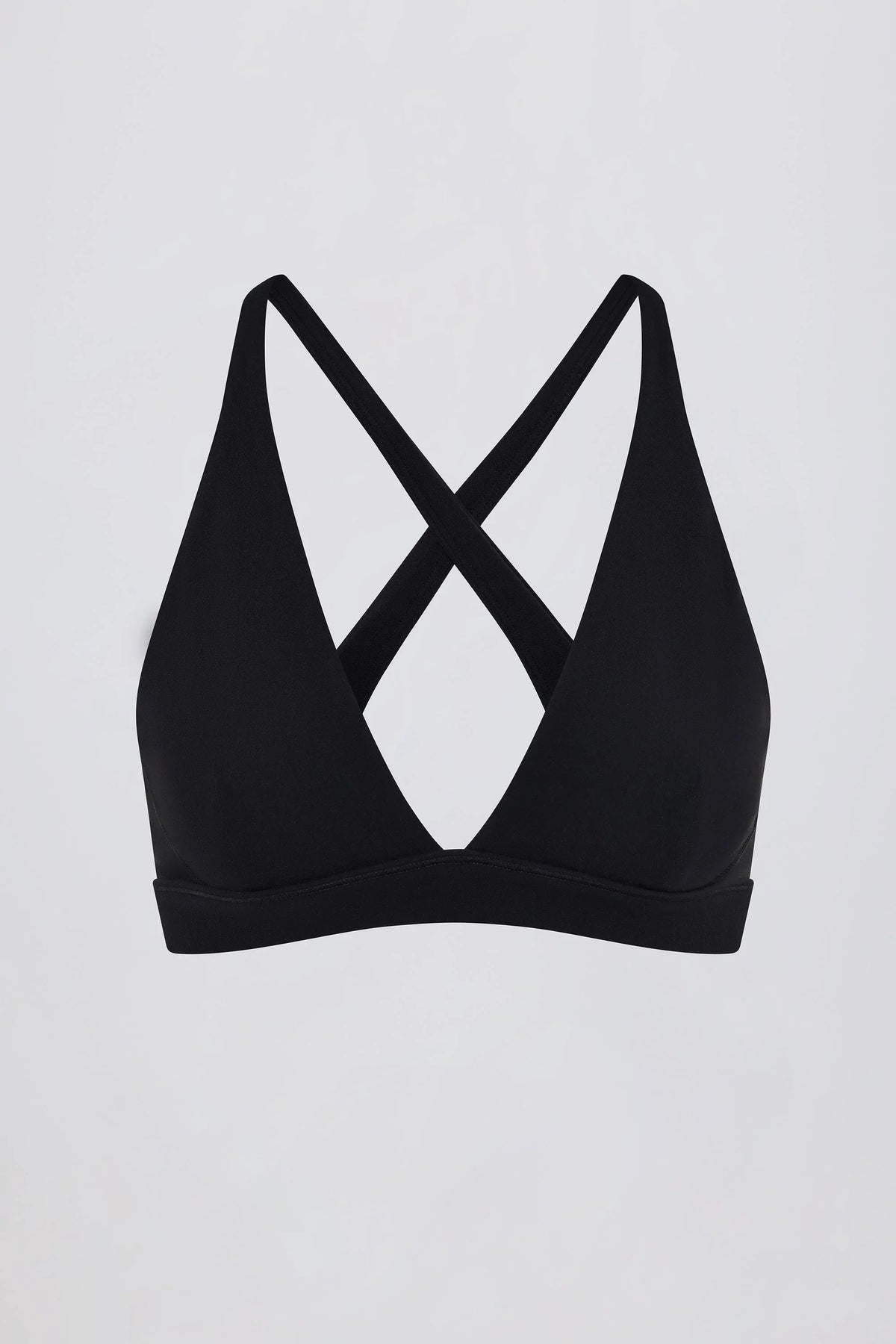 Soft Active Cross Back Sports Bra in Black