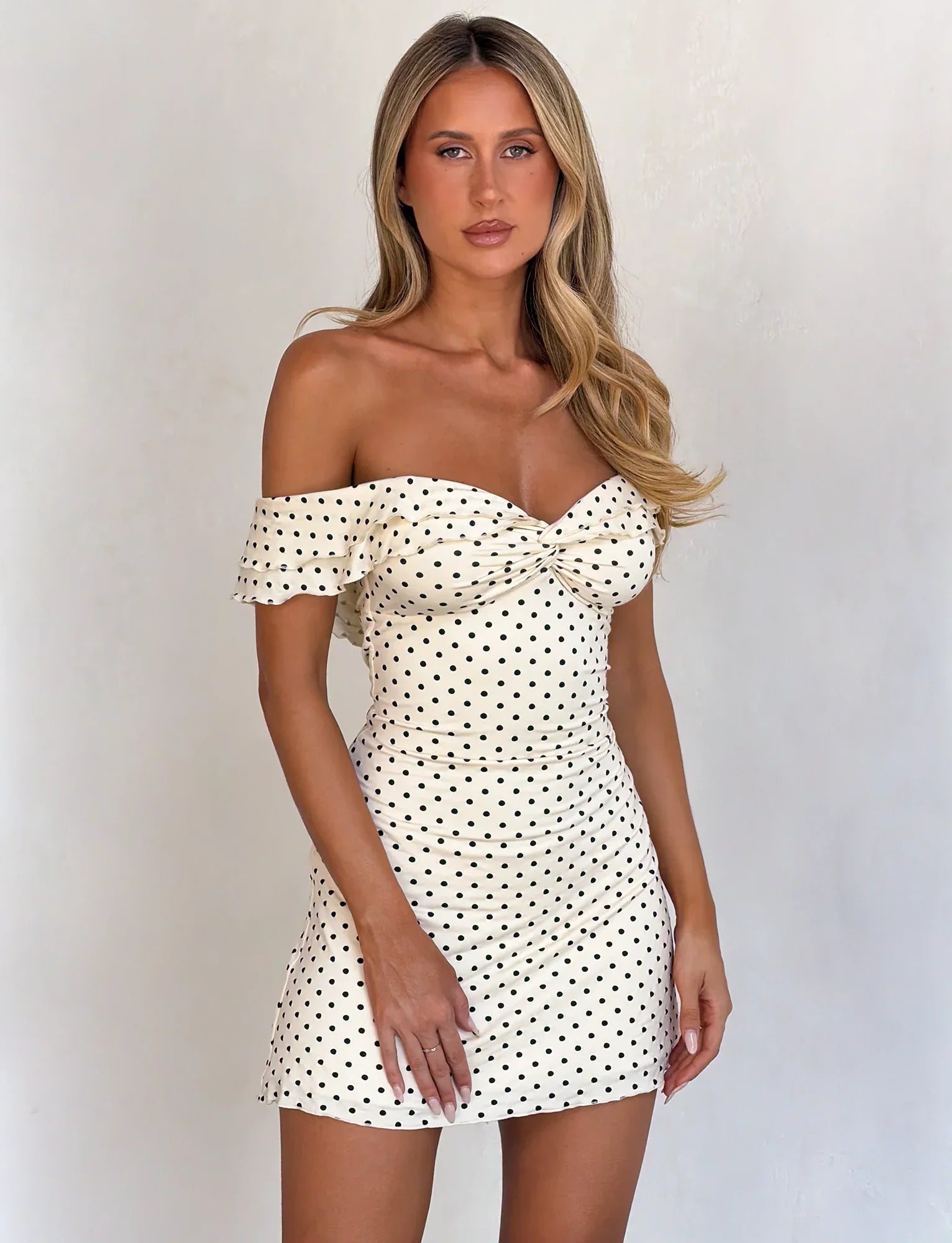 DENALI MINI DRESS CREAM DOT