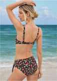 St Lucia Twist Bikini Top Very Cherry