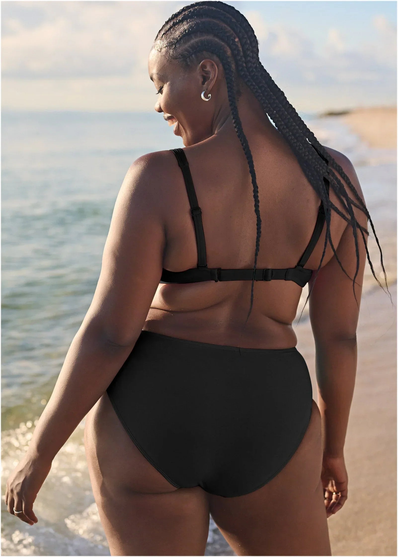 St Lucia Twist Bikini Top Black Beauty