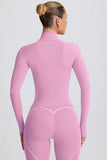 Soft Active Zip Up Jacket in Dusty Pink