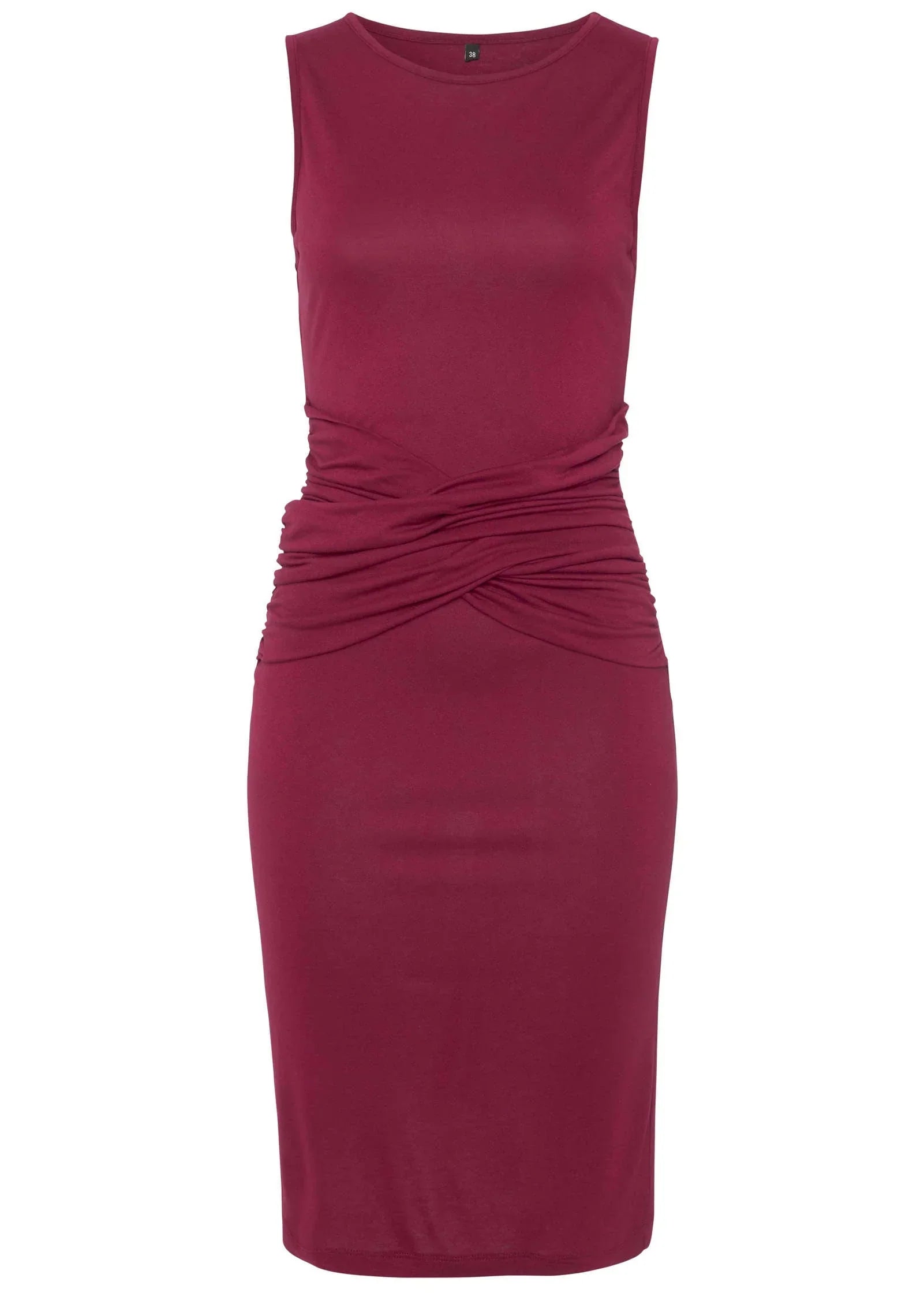 Wrap Front Dress Burgundy