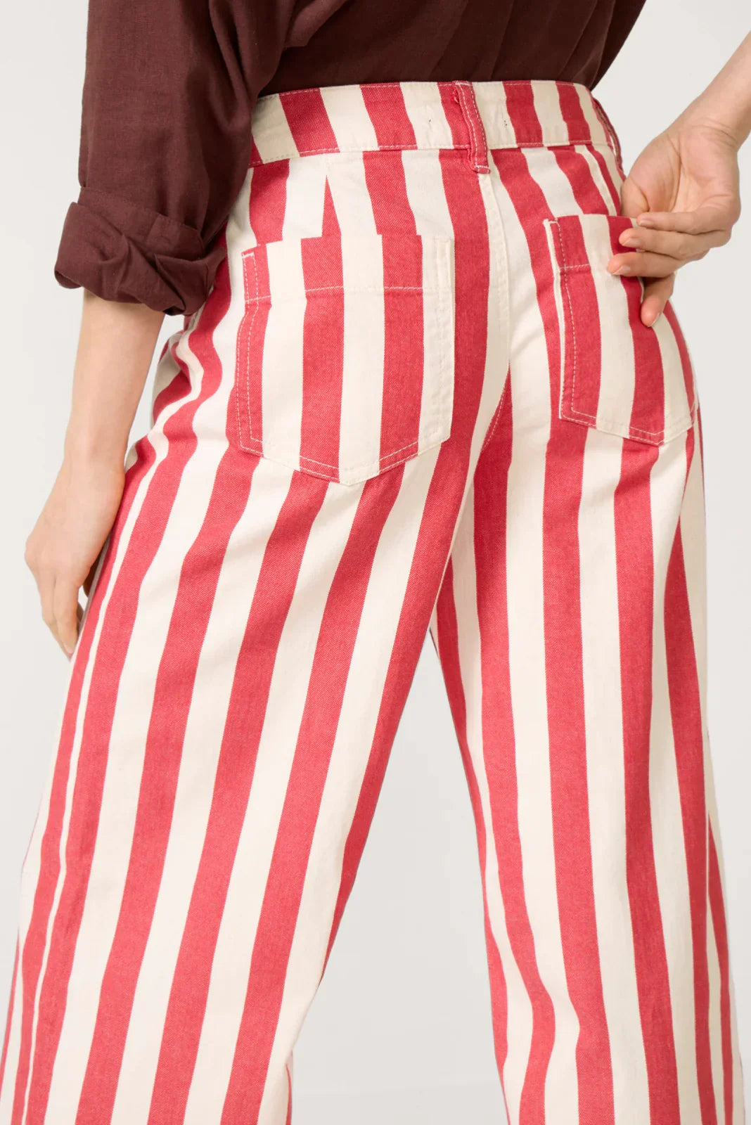 Maker Wide Leg Stripe Pant