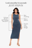 Maxi Shaping Dress in Slate Grey