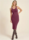 Midi Sweater Dress Berry