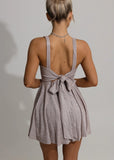 No Other Love Bow Mini Dress Pink