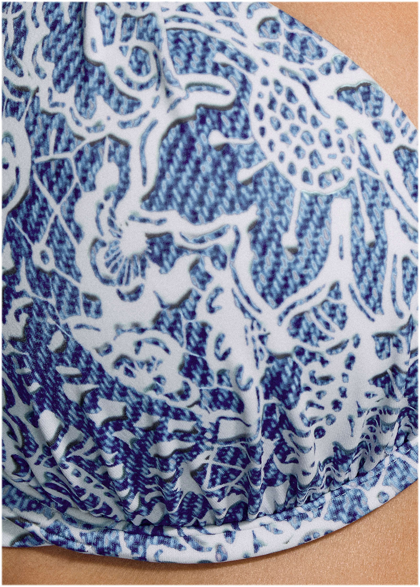 Marilyn Push Up Bikini Top Denim Anglaise Paisley