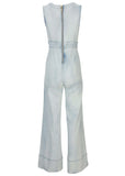 Stretch Denim Jumpsuit Light Wash
