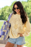 Retro Mama Daisy Yellow Graphic Sweatshirt