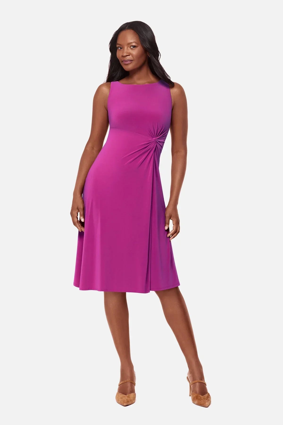 Remi Fit Flair Shaping Dress in Framboise