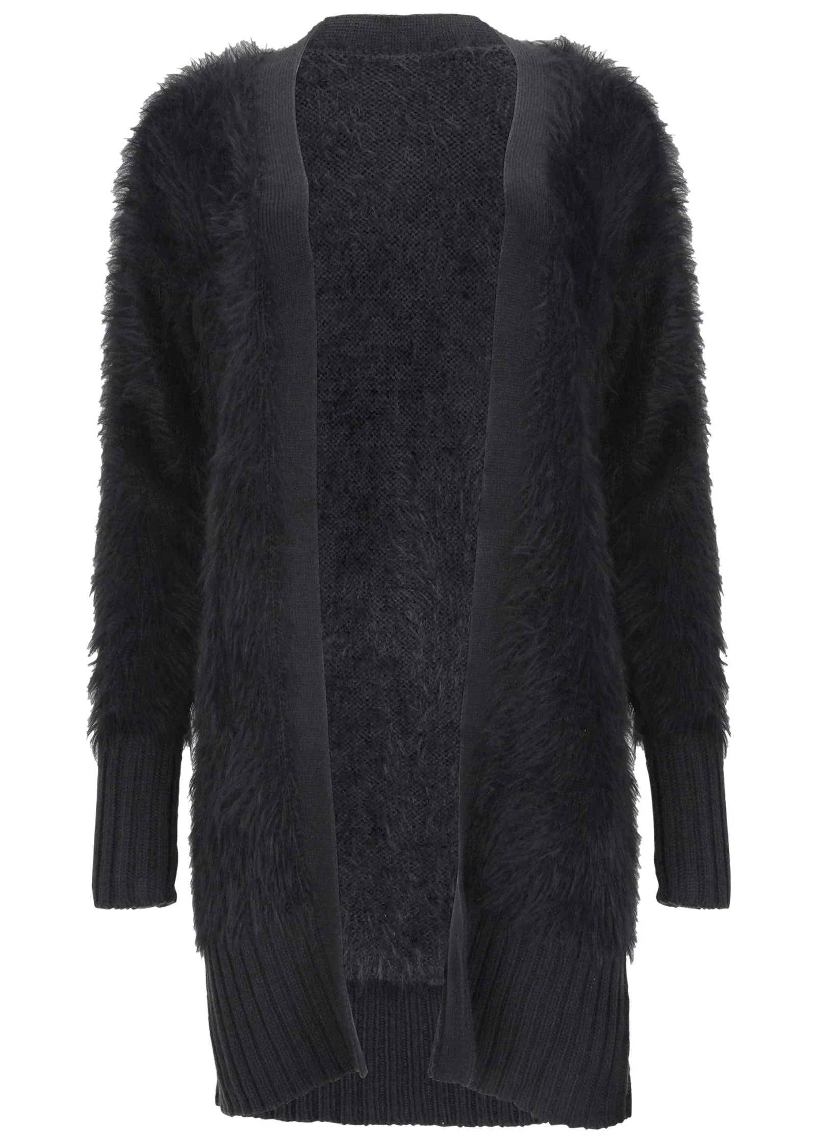 Eyelash Cardigan Jet Black