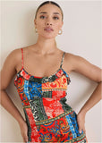 Stretch Charm Midi Dress Tamarini Garden Tile