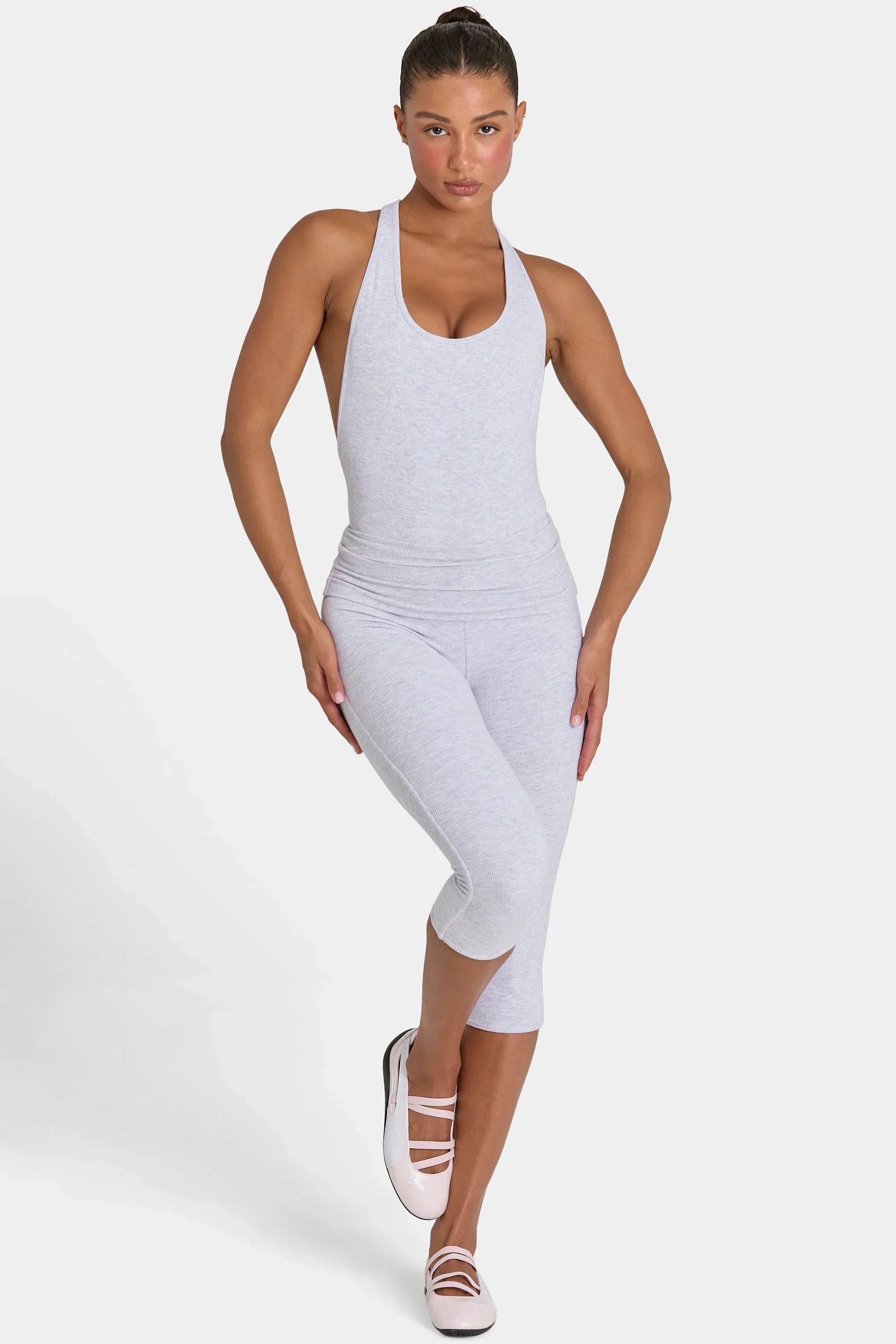 ButterCloud Bodysuit in Grey Marl