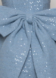 Love Letters Bow Mini Dress Blue