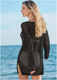 Crochet Tunic Cover Up Black Beauty