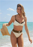 Colorblock Underwire Top Pristine Chicory