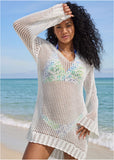 Crochet Cover Up Dress White