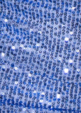 Iconic Fantasy Cowl Neck Sequin Mini Dress Blue