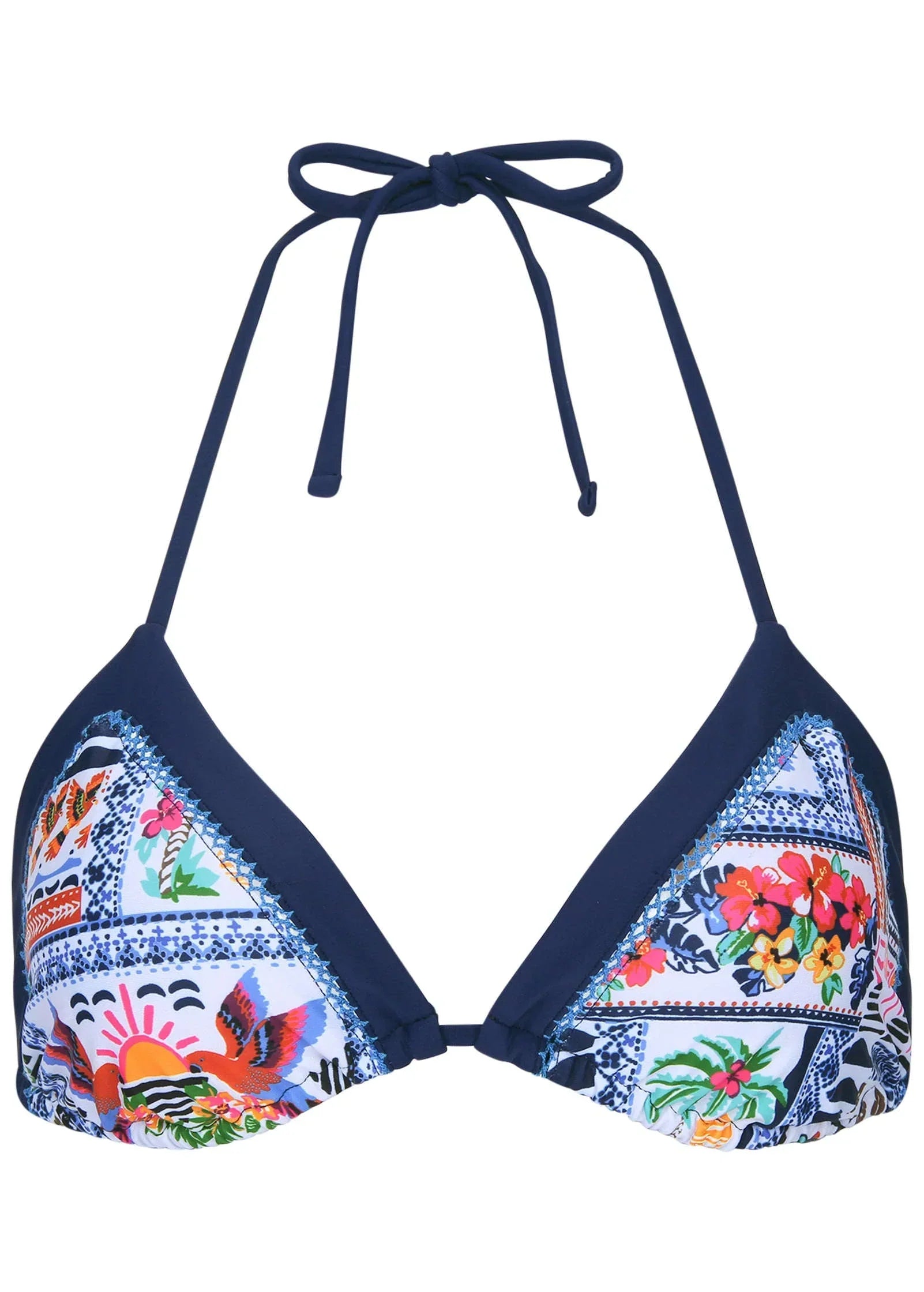Hamptons Diamond Stitch Triangle Top Postcard Vacay