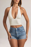 Modal Halterneck Top in White