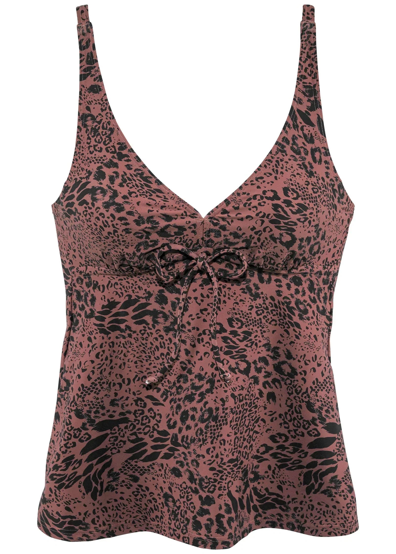 Underwire Tankini Top Set Abstract Leopard