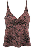 Underwire Tankini Top Set Abstract Leopard