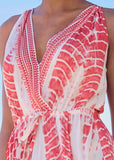 Maxi Cover Up Dress Pink Tie Dye