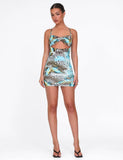 VERA MINI DRESS MULTI ANIMAL BUTTERFLY ANIMAL