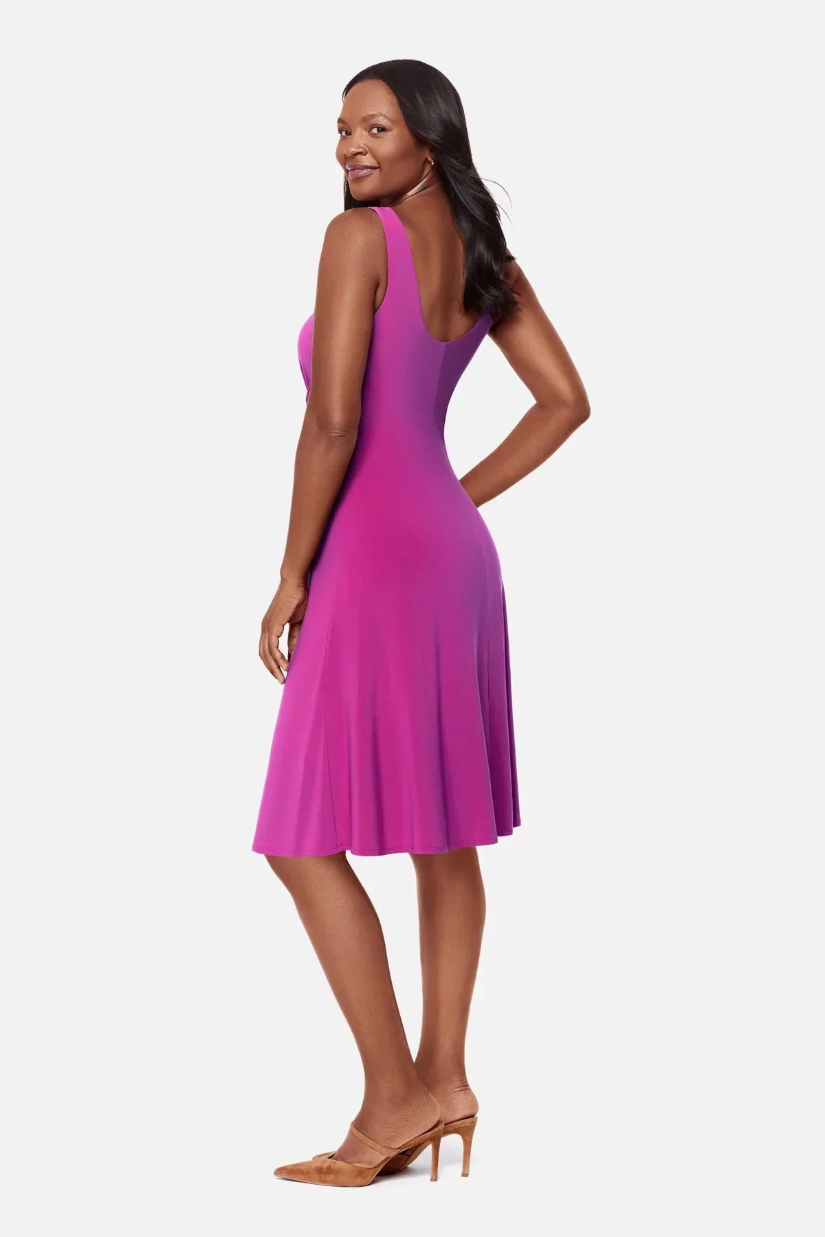 Remi Fit Flair Shaping Dress in Framboise