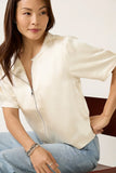 Tilly Satin Zip Up Top