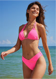 Superrib Triangle Top Hot Pink