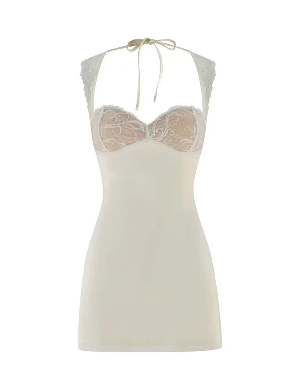 NYOMI MINI DRESS WHITE CREAM