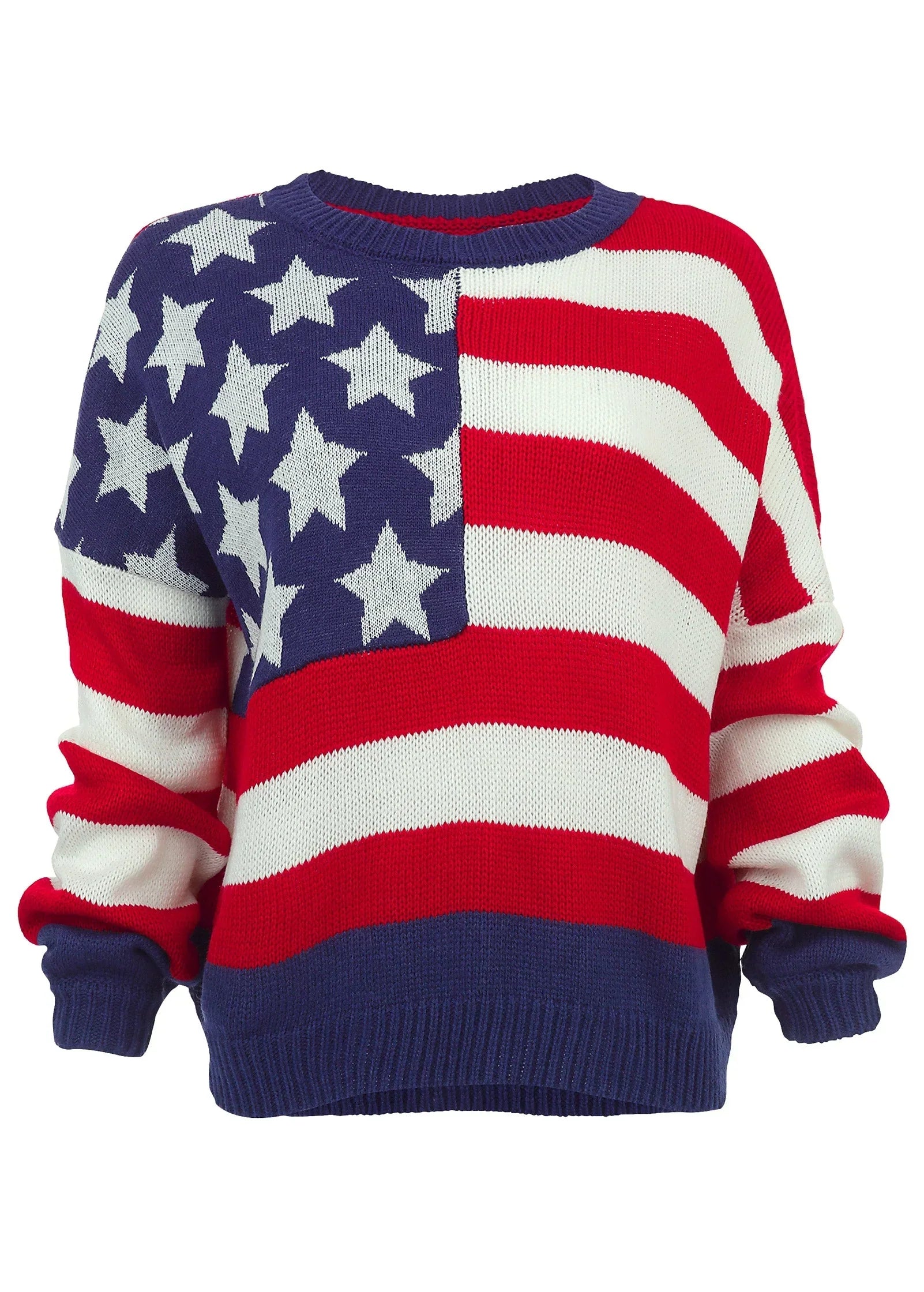 Stars And Stripes Sweater Racing Red Multi