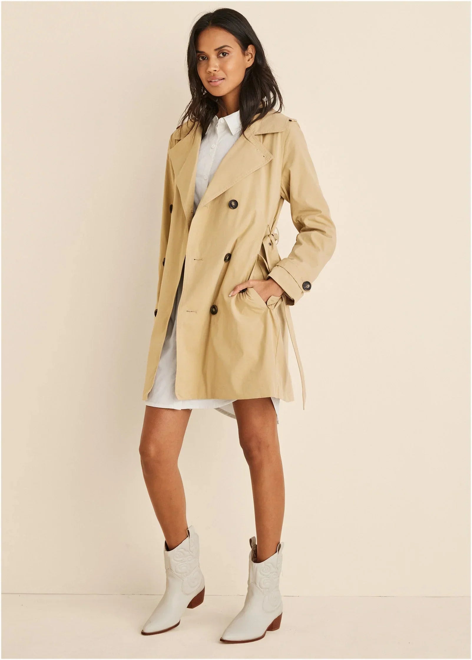 The Perfect Trench Coat Gold