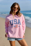 Athletic USA Flag Light Pink Graphic Sweatshirt