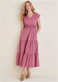 Smocked Waist Maxi Dress Heather Rose