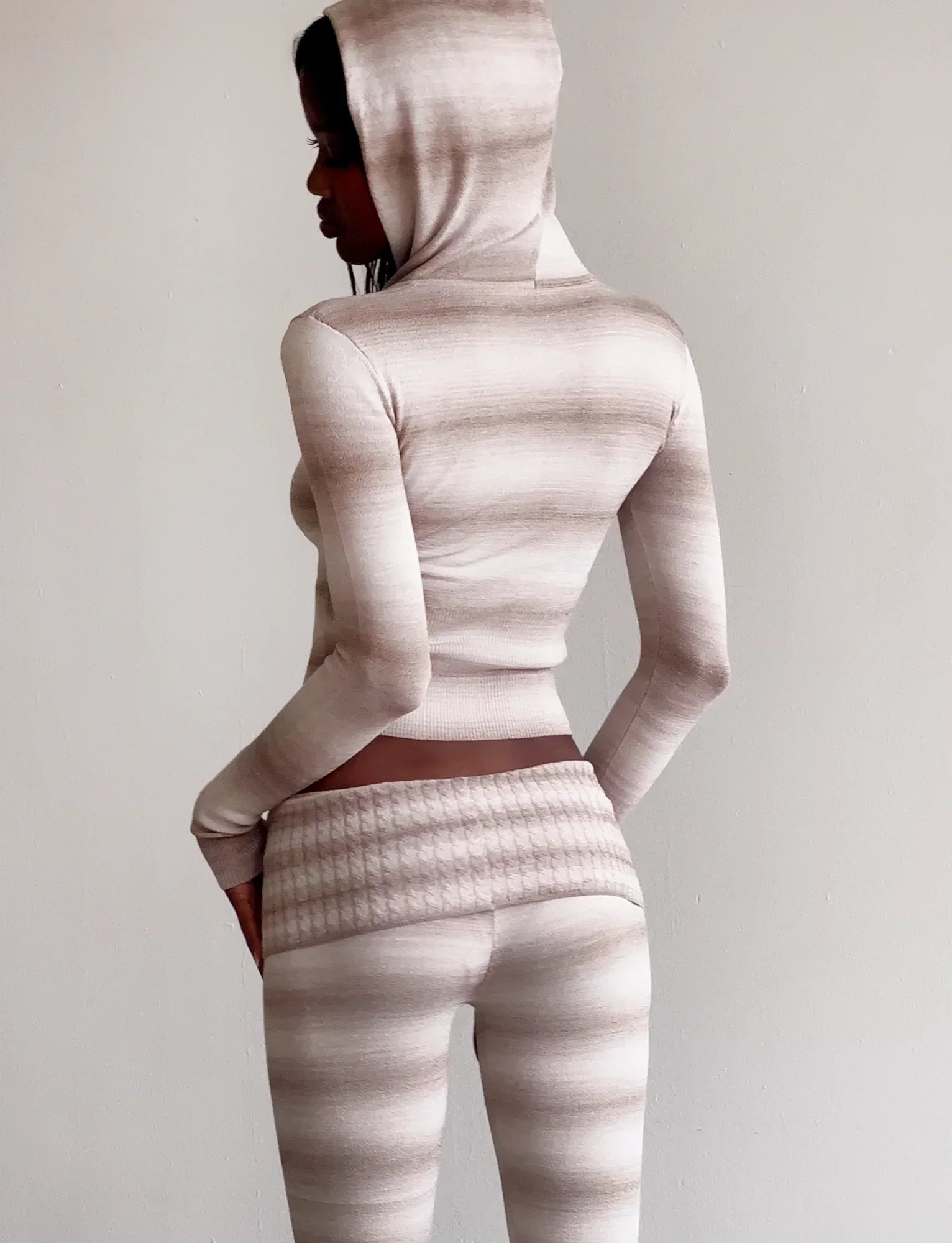 MARISSA JUMPER TAUPE OMBRE STRIPE