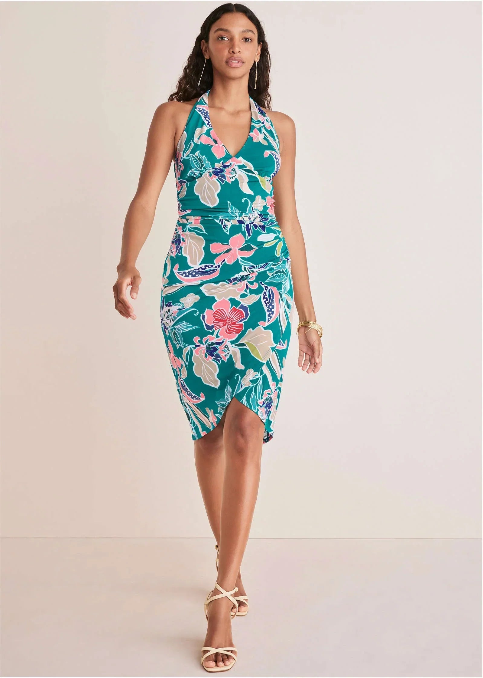 Halter Wrap Dress Paradise Floral