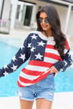 Americana Stars And Stripes Oversized Sweater