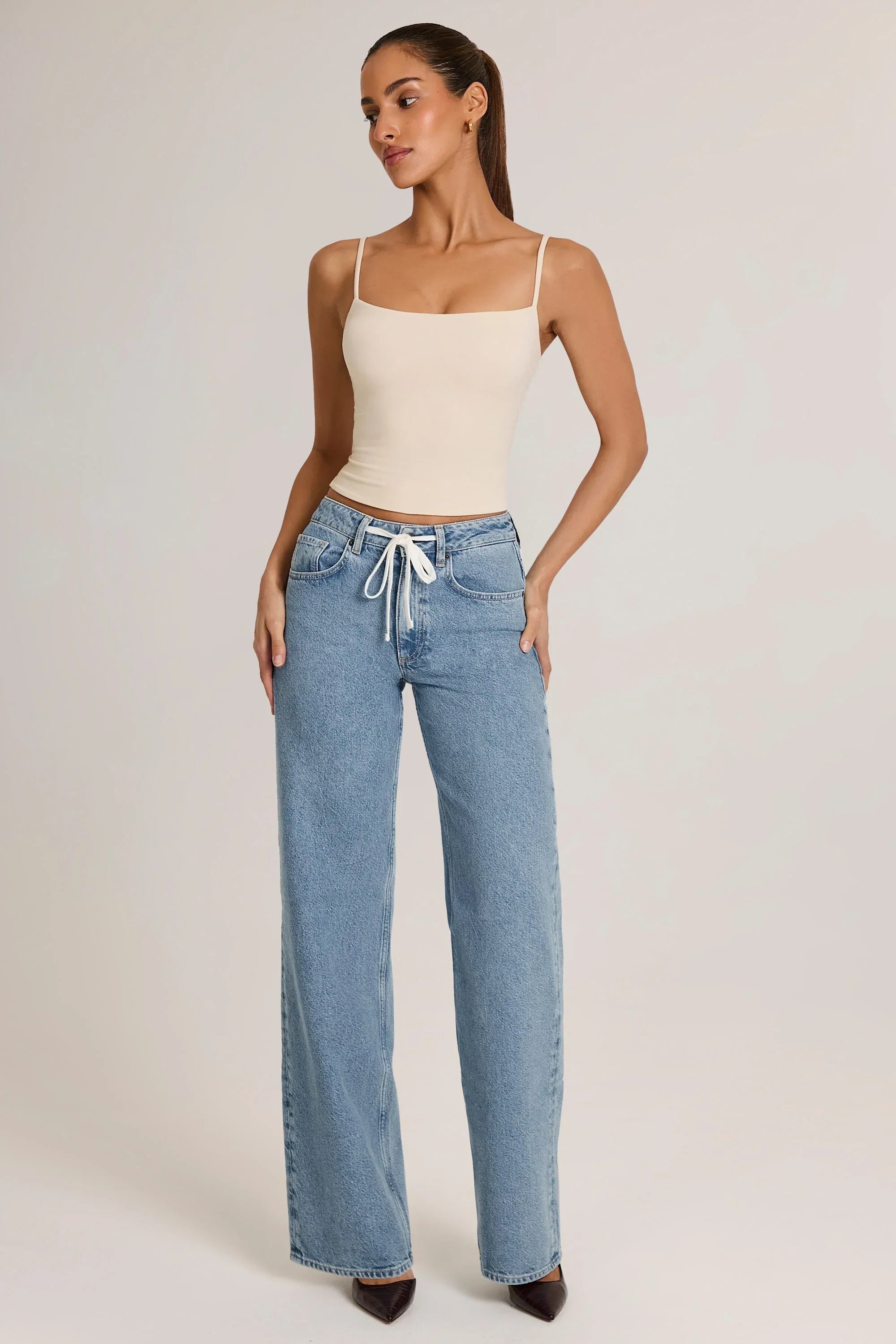 Modal Scoop Neck Tank Top in Ivory