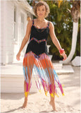 Maxi Crochet Cover Up Dress Black Multi