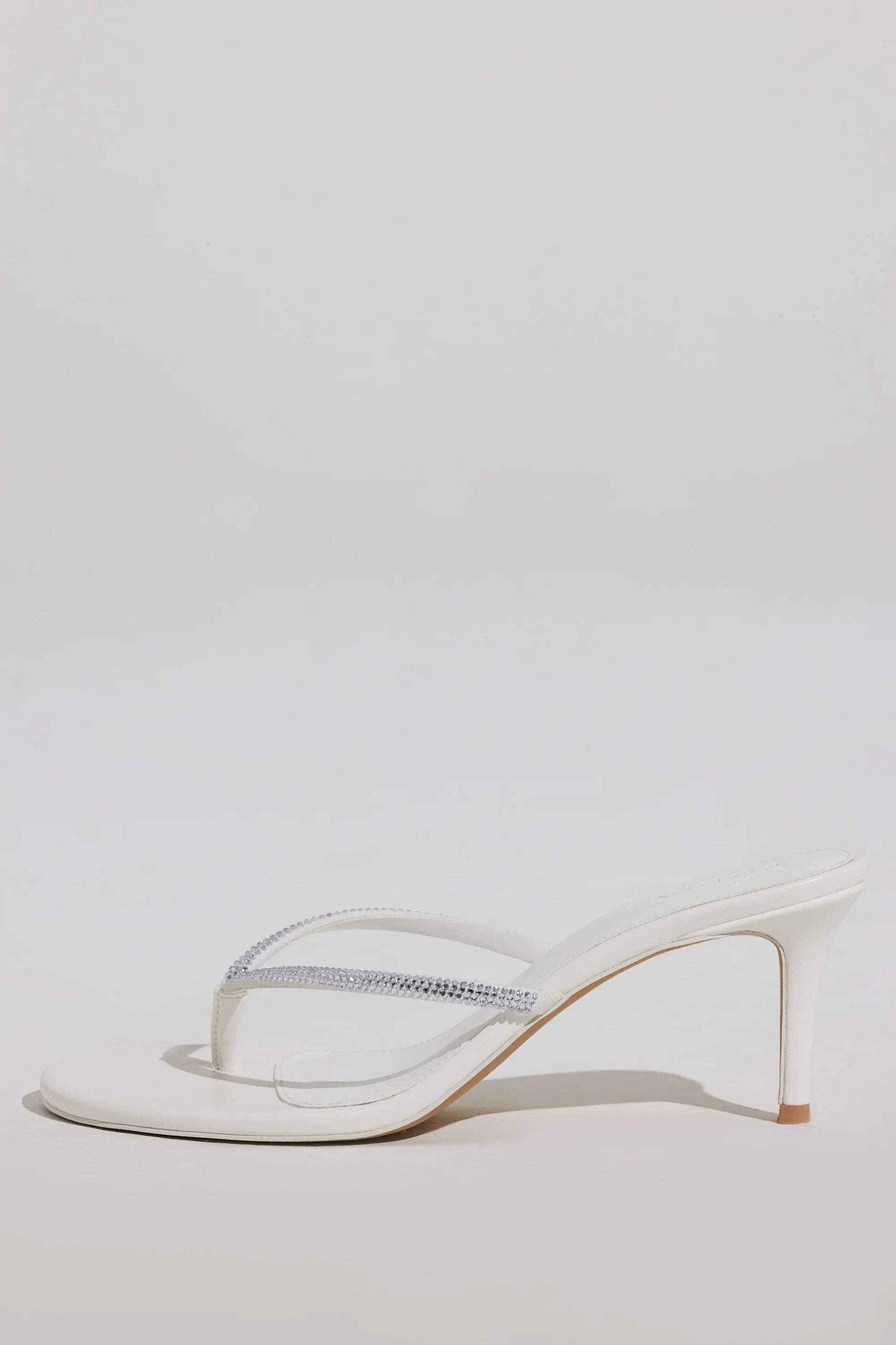 Heeled Sandal in White