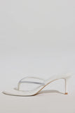 Heeled Sandal in White