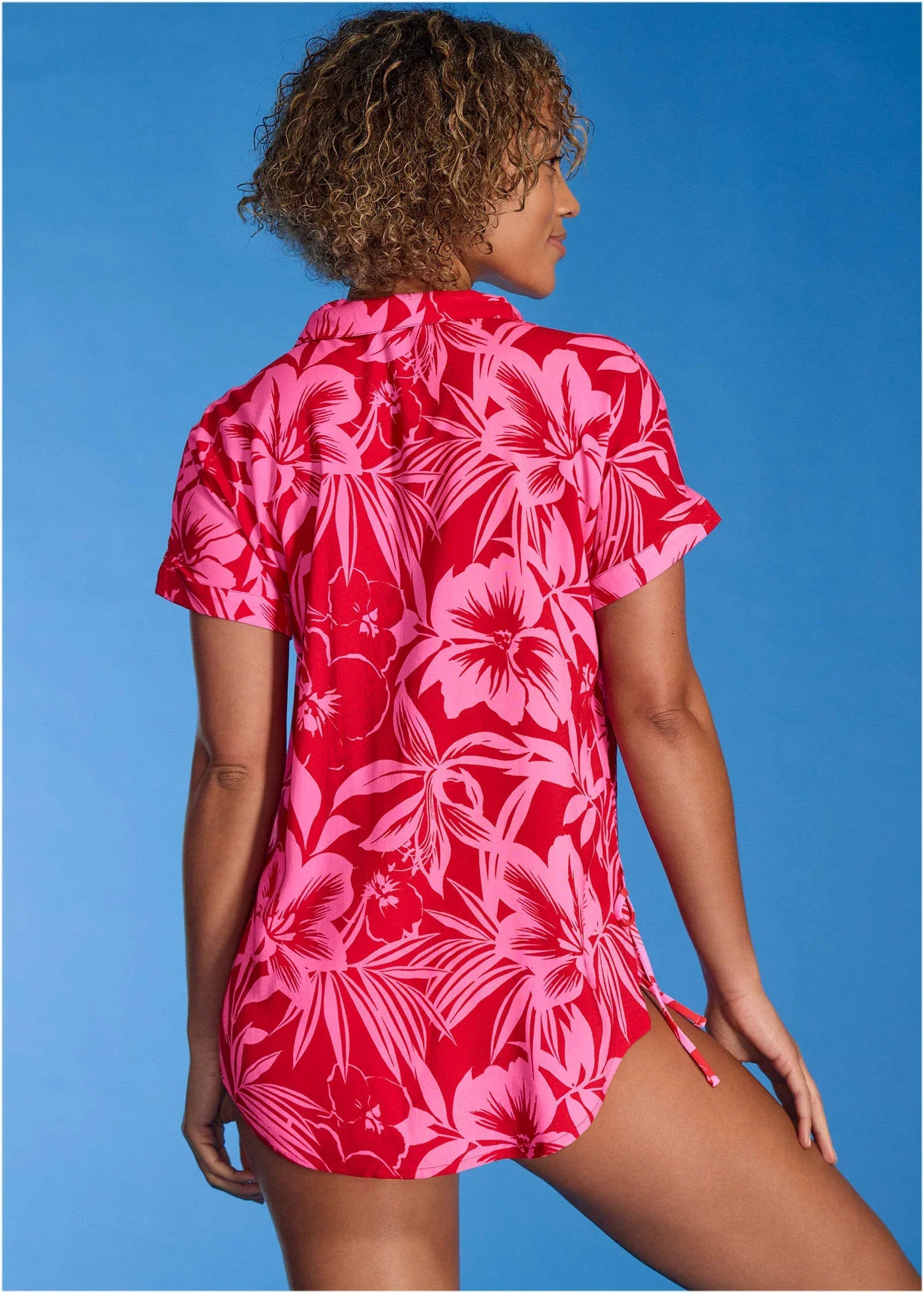 Beach Button Down Shirt Hot Paradise