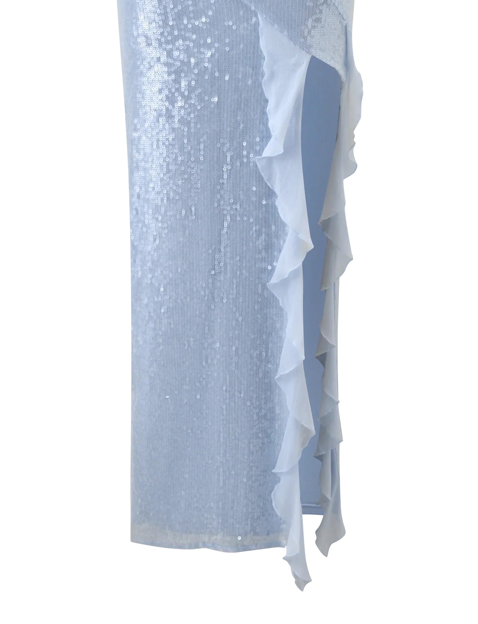 THEO SEQUIN MAXI DRESS SOFT BLUE
