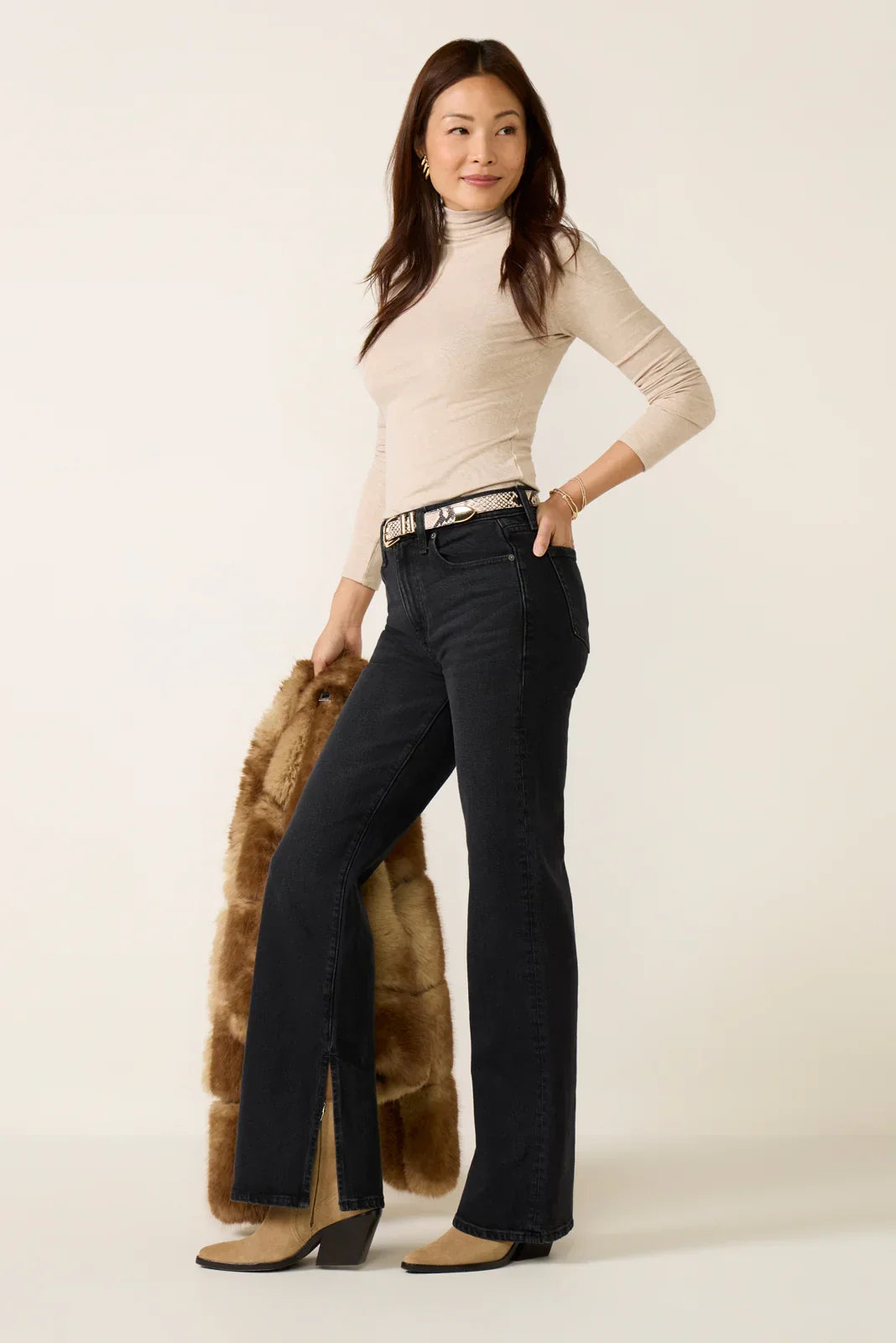 Ever Vintage Bootcut w Slit 32Jean