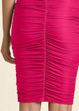 Ruched Mini Dress Fuchsia
