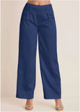 Shiny Satin Pant Dark Blue