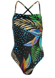 Capri Strappy One Piece Spotted Palms