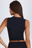 Twisted Cut Out Tank Top in Black